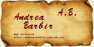 Andrea Barbir vizit kartica